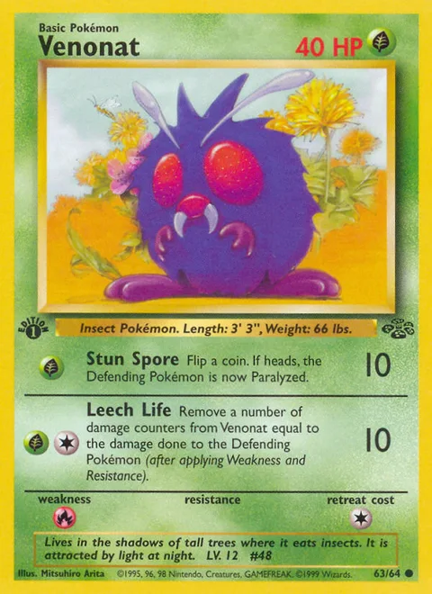 Venonat, a Pokémon card