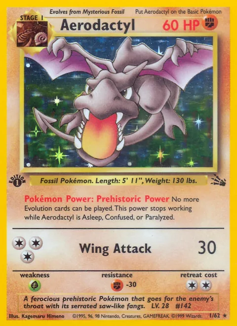 Aerodactyl, a Pokémon card