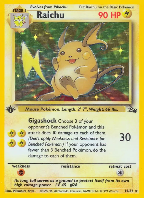 Raichu, a Pokémon card