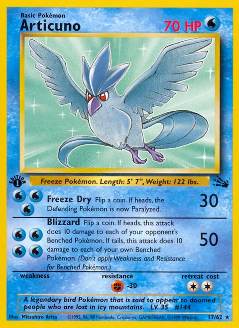 Articuno, a Pokémon card