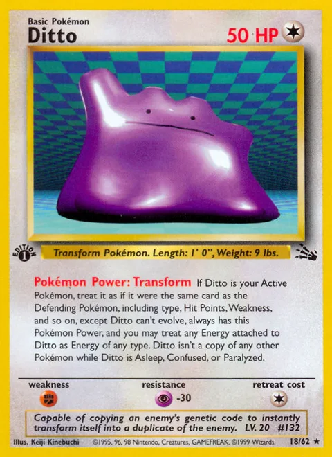 Ditto, a Pokémon card