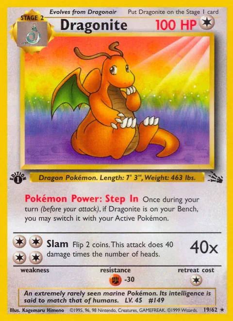 Dragonite, a Pokémon card