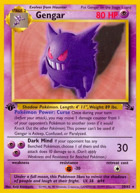 Gengar, a Pokémon card
