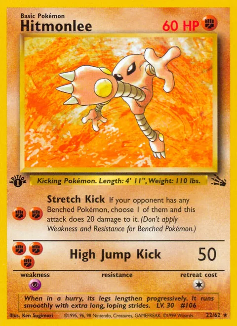 Hitmonlee, a Pokémon card