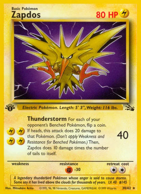 Zapdos, a Pokémon card