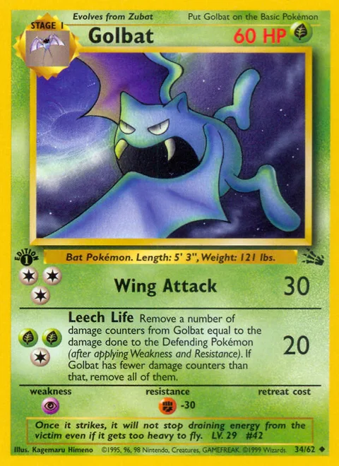Golbat, a Pokémon card