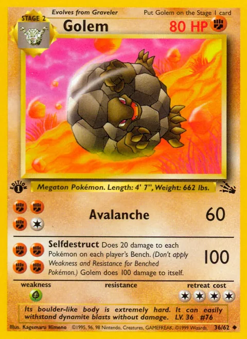 Golem, a Pokémon card