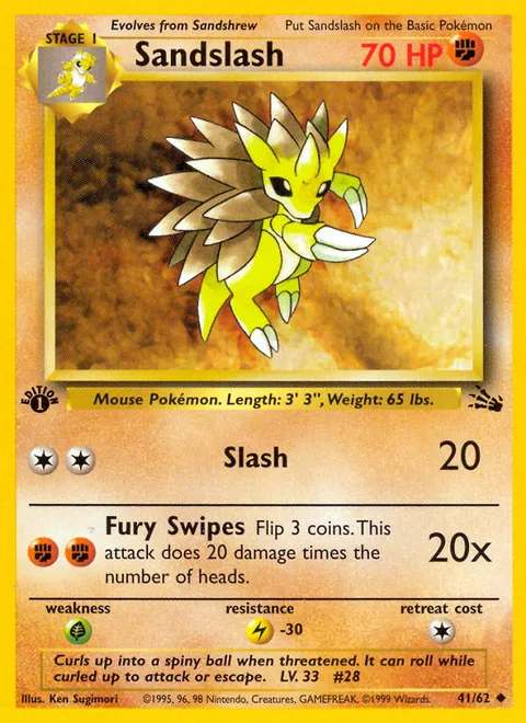 Sandslash, a Pokémon card