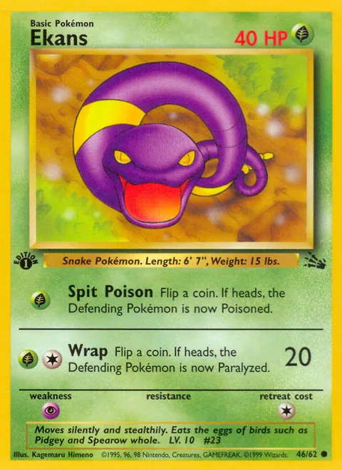 Ekans, a Pokémon card