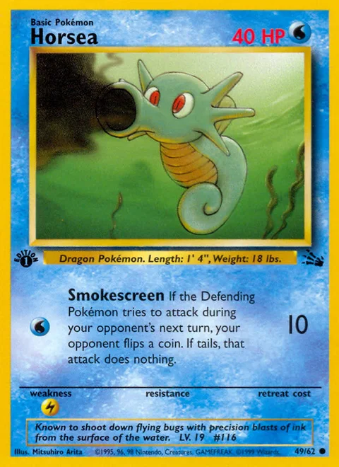 Horsea, a Pokémon card
