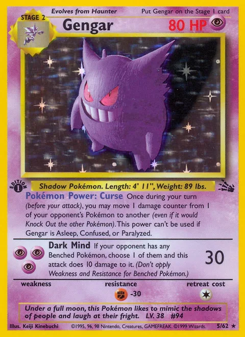 Gengar, a Pokémon card
