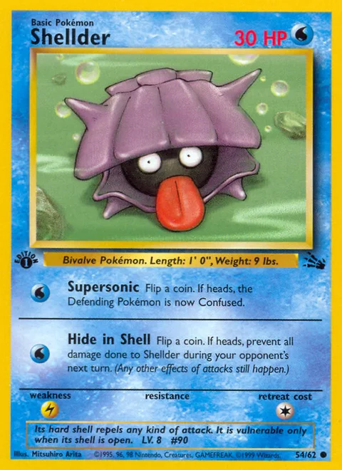 Shellder, a Pokémon card
