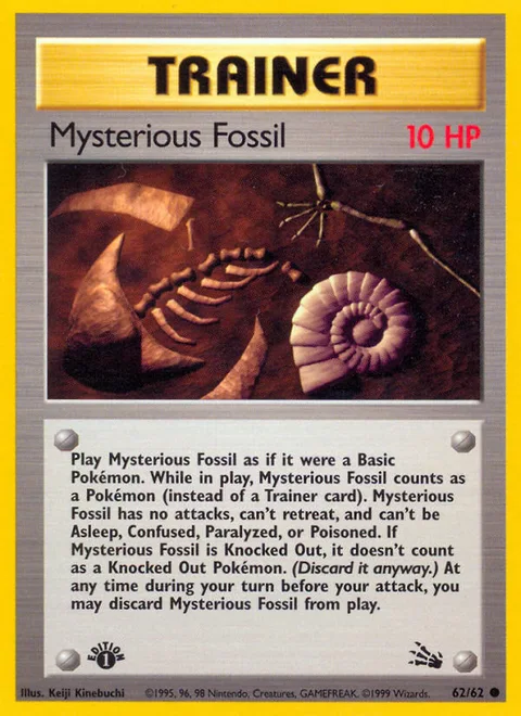 Mysterious Fossil, a Pokémon card