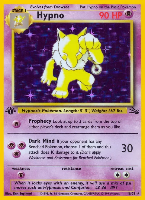 Hypno, a Pokémon card