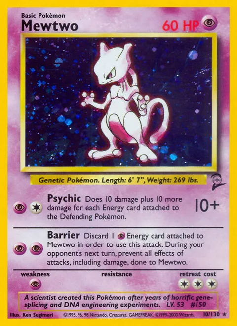 Mewtwo, a Pokémon card