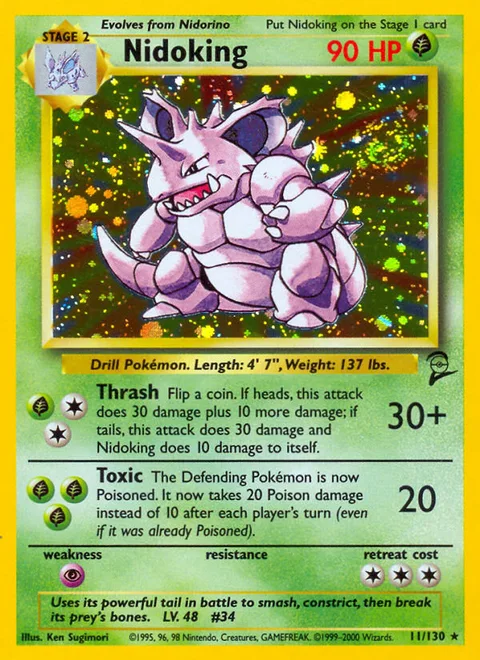 Nidoking, a Pokémon card