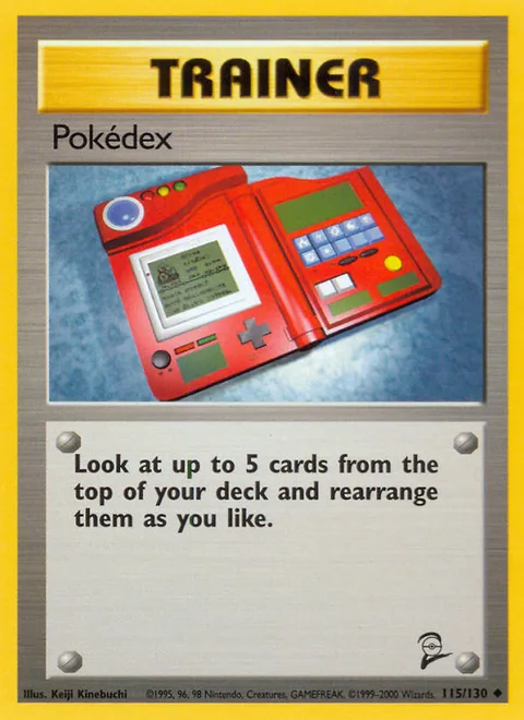 Pokédex, a Pokémon card
