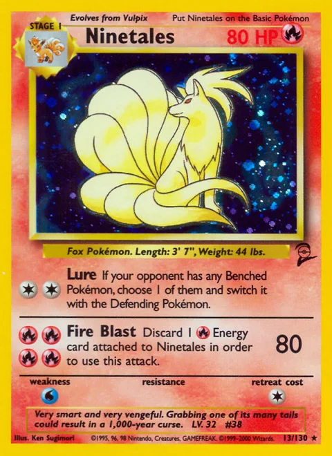 Ninetales, a Pokémon card