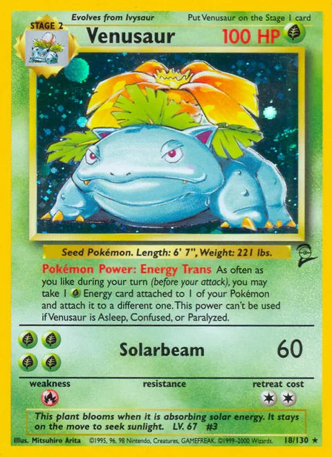 Venusaur, a Pokémon card