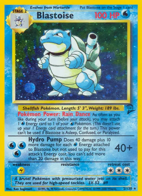 Blastoise, a Pokémon card
