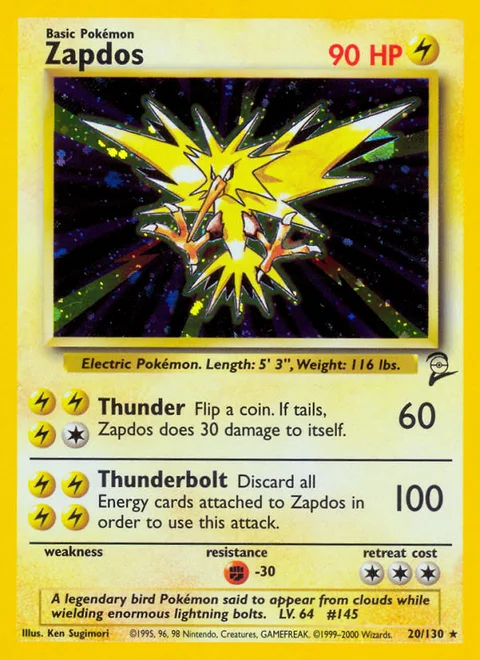 Zapdos, a Pokémon card