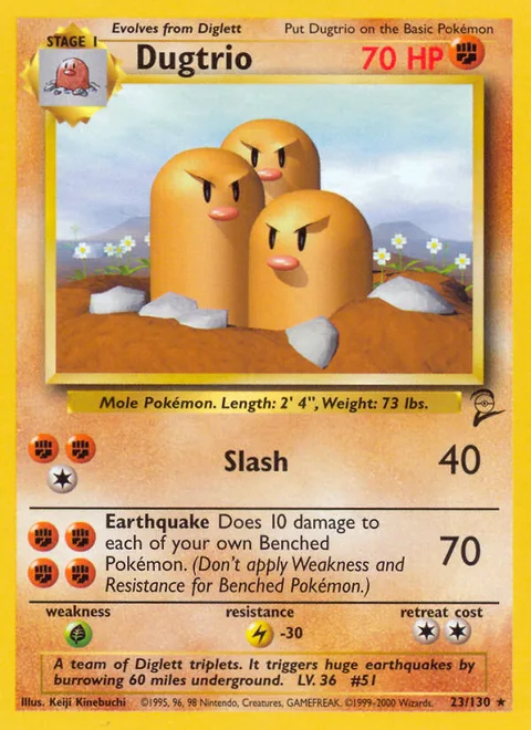 Dugtrio, a Pokémon card