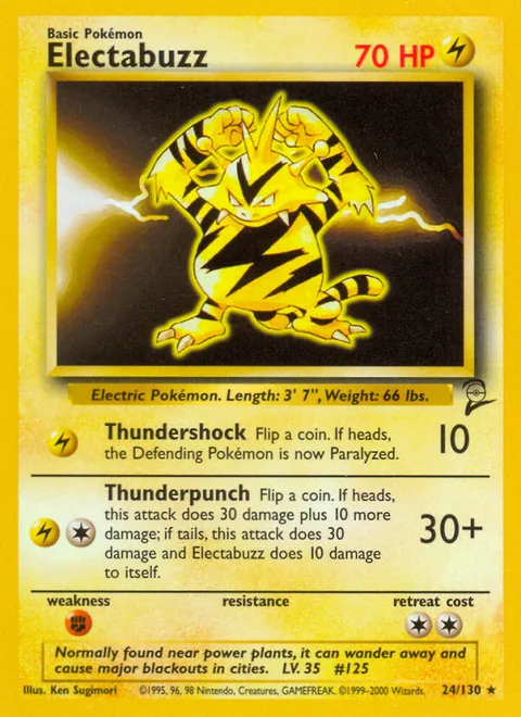 Electabuzz, a Pokémon card