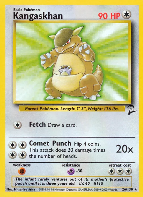 Kangaskhan, a Pokémon card
