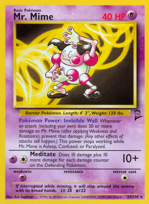 Mr. Mime, a Pokémon card