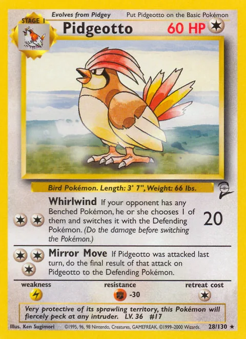 Pidgeotto, a Pokémon card