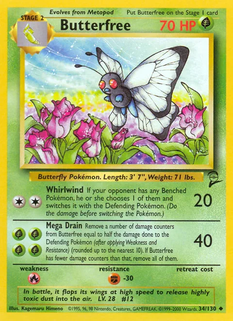 Butterfree, a Pokémon card