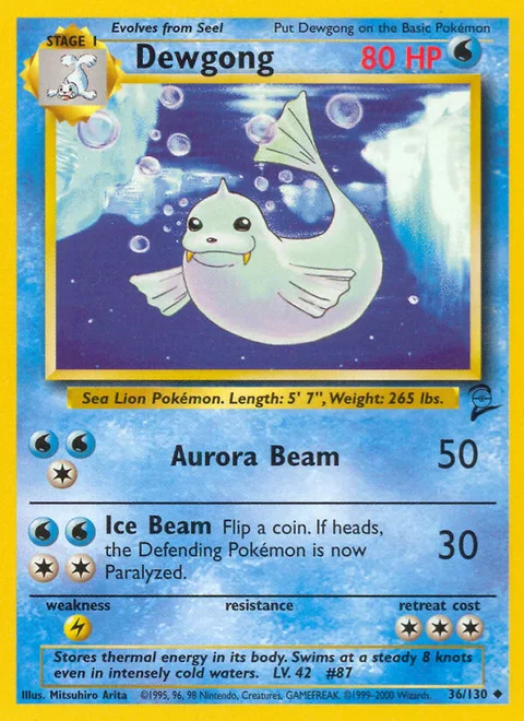 Dewgong, a Pokémon card