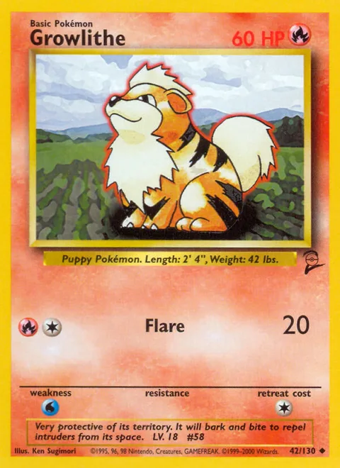 Growlithe, a Pokémon card