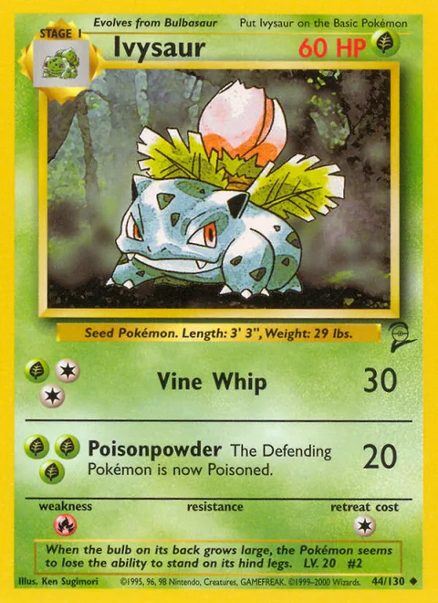 Ivysaur, a Pokémon card