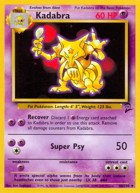 Kadabra, a Pokémon card