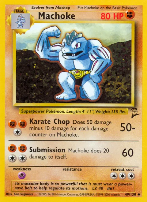 Machoke, a Pokémon card
