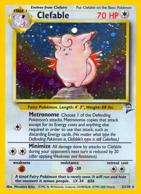 Clefable, a Pokémon card
