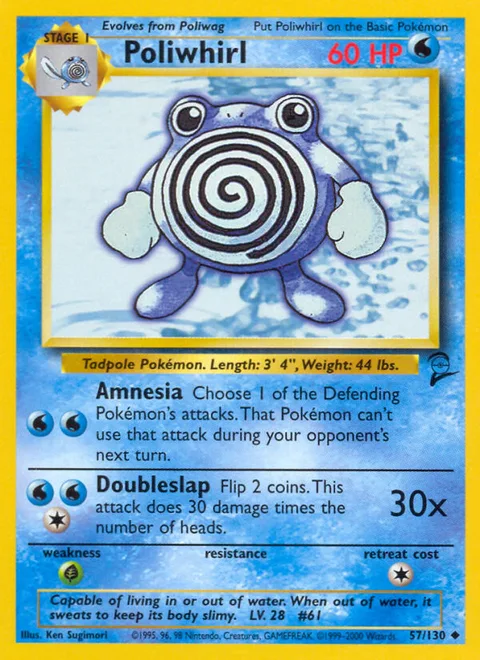 Poliwhirl, a Pokémon card
