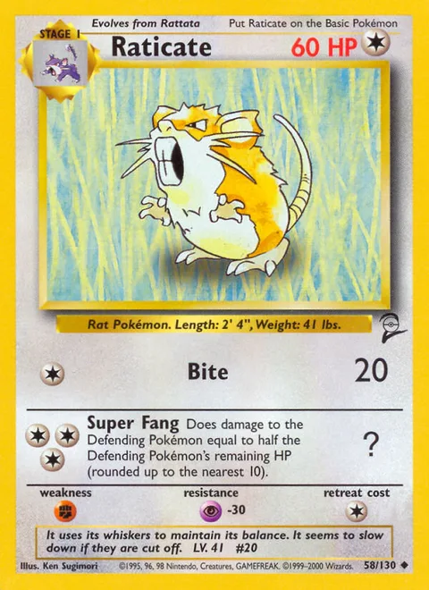 Raticate, a Pokémon card