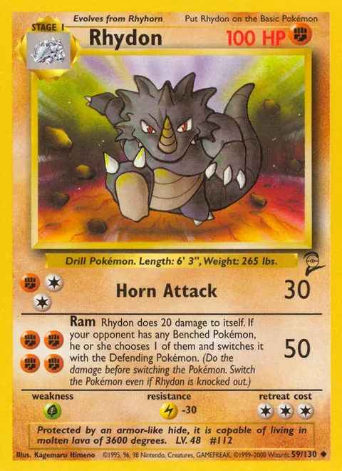 Rhydon, a Pokémon card