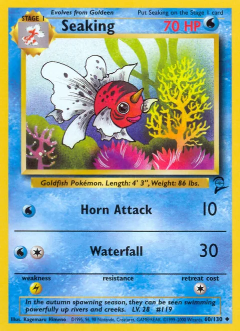 Seaking, a Pokémon card