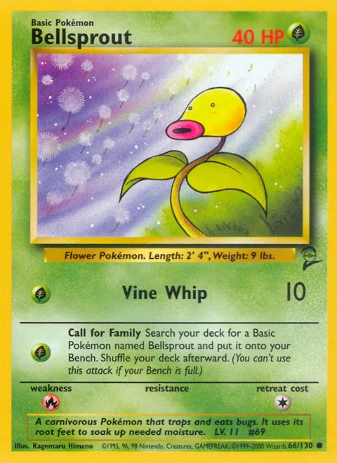 Bellsprout, a Pokémon card