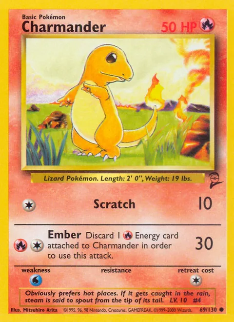 Charmander, a Pokémon card