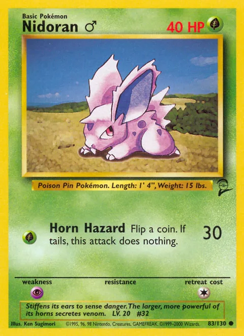 Nidoran ♂, a Pokémon card
