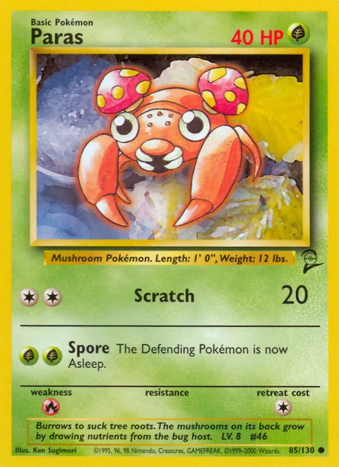 Paras, a Pokémon card