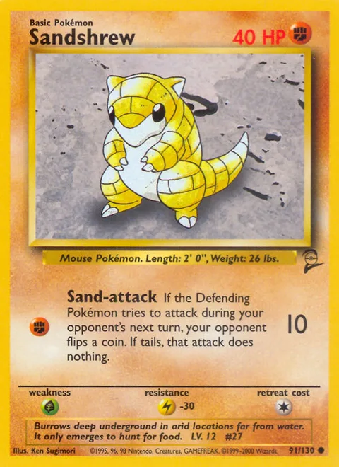 Sandshrew, a Pokémon card