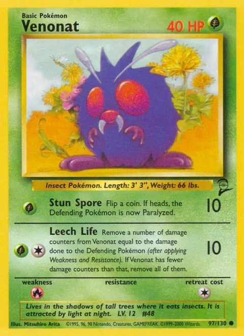 Venonat, a Pokémon card