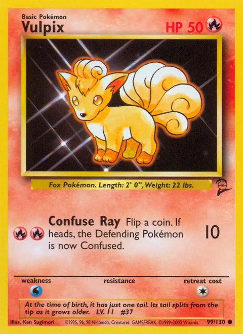 Vulpix, a Pokémon card