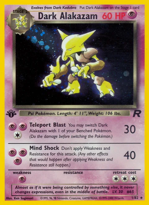 Dark Alakazam, a Pokémon card