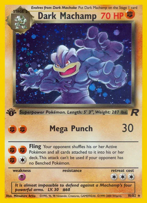 Dark Machamp, a Pokémon card